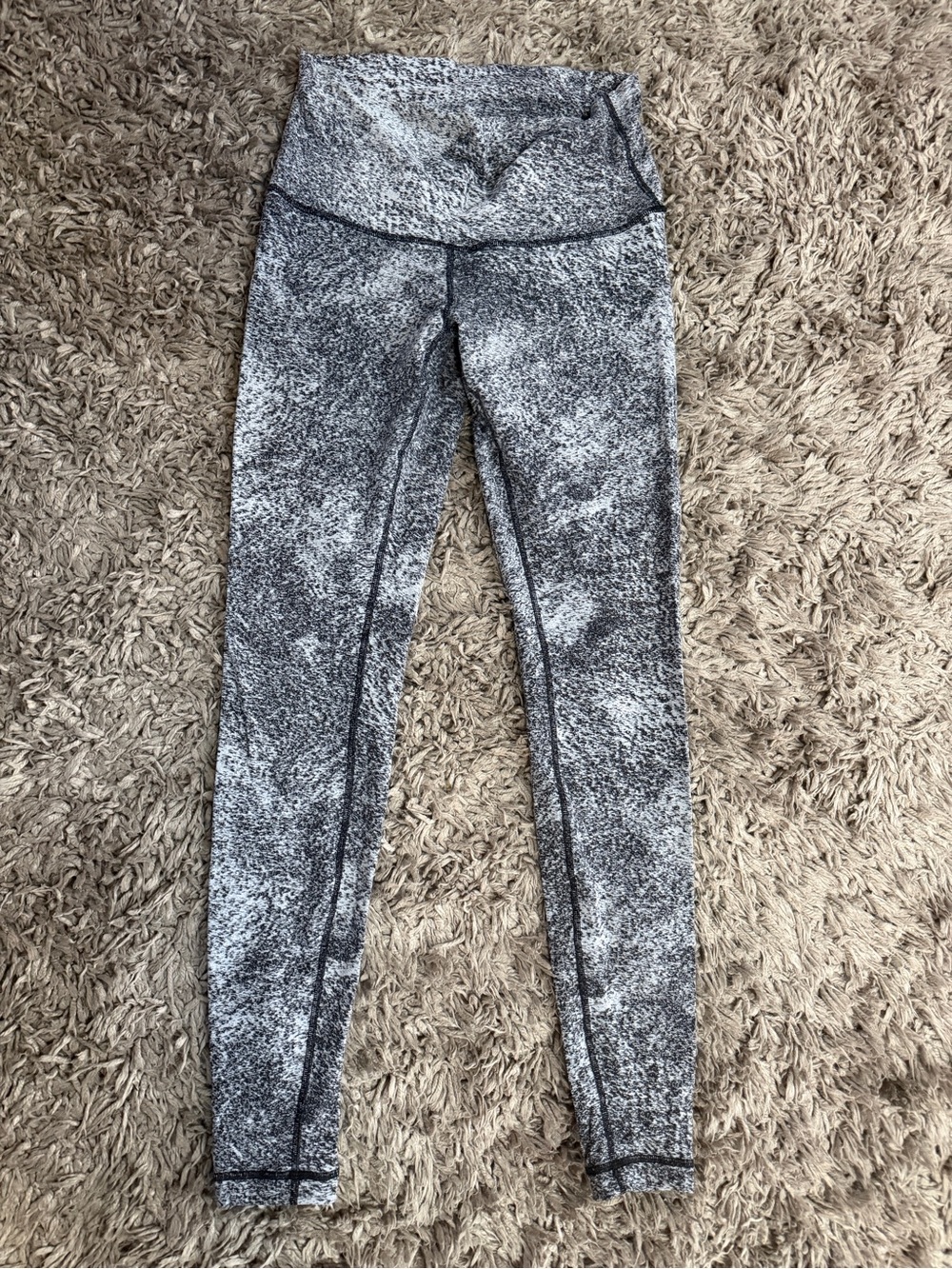 lululemon athletica Black and White Speckled High-Rise Leggings